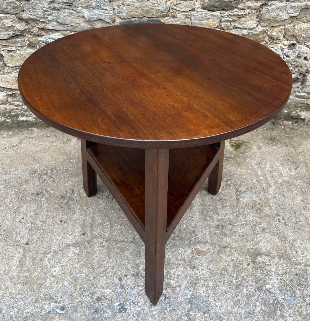 Antique Oak Cricket Table View III