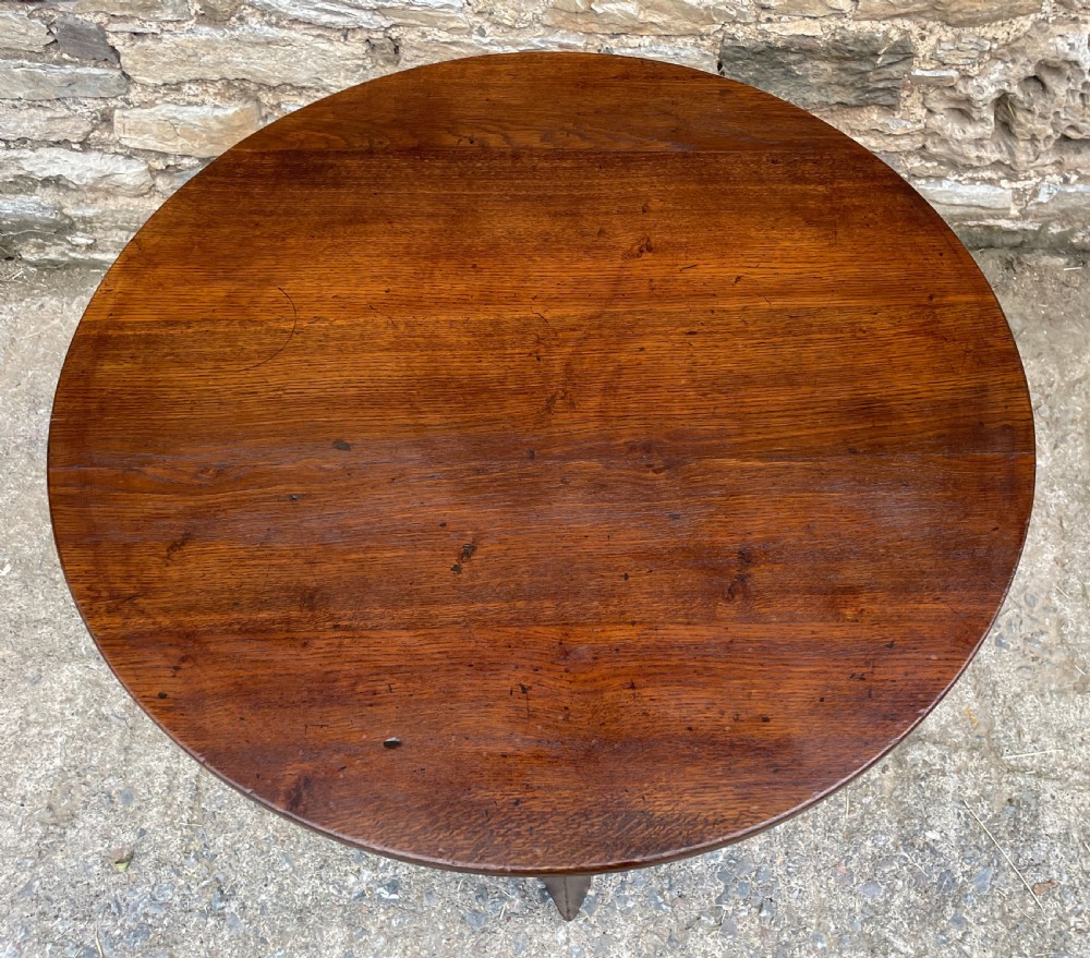 Antique Oak Cricket Table View XII
