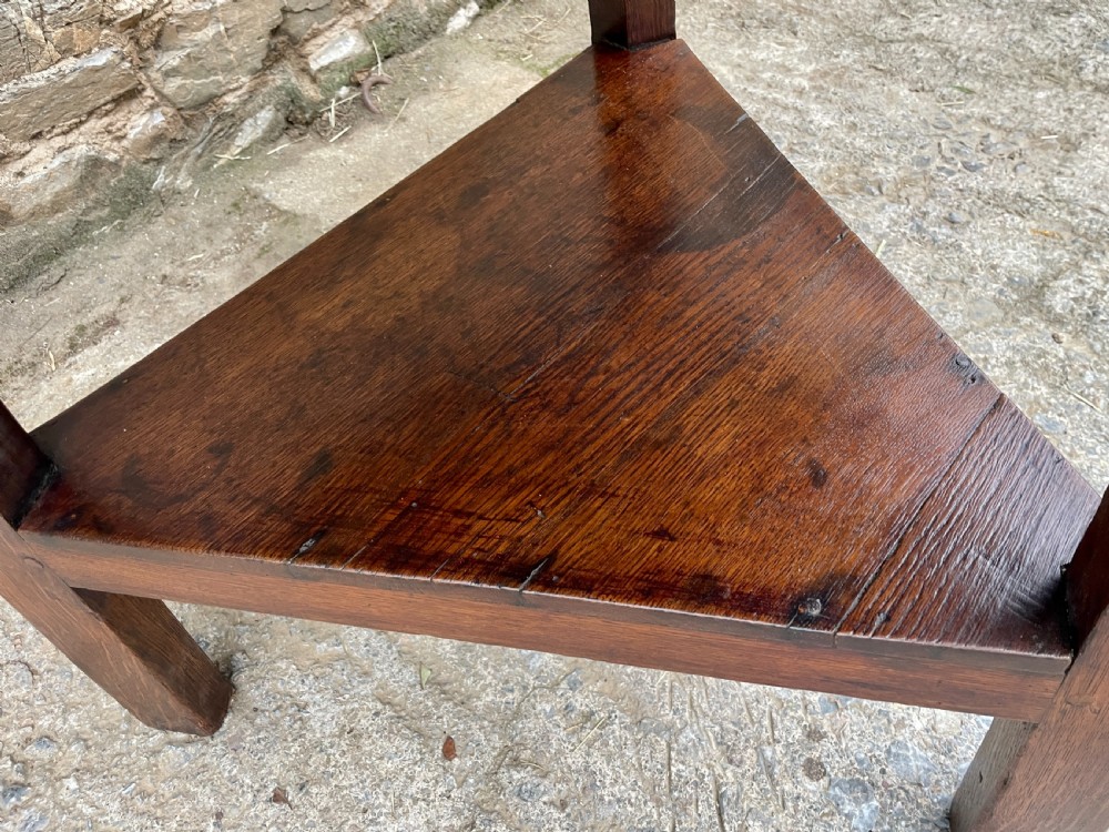 Antique Oak Cricket Table View XIII