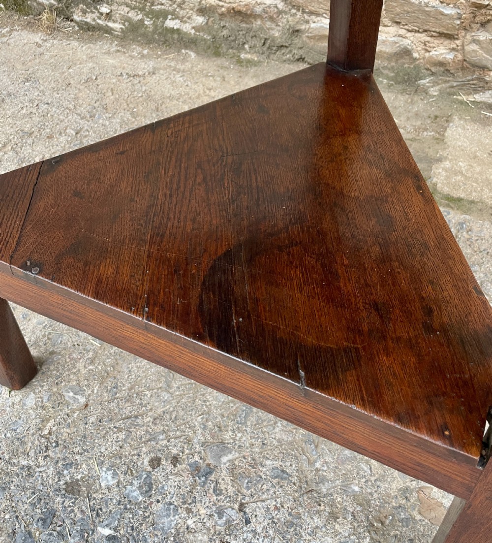 Antique Oak Cricket Table View XVIII