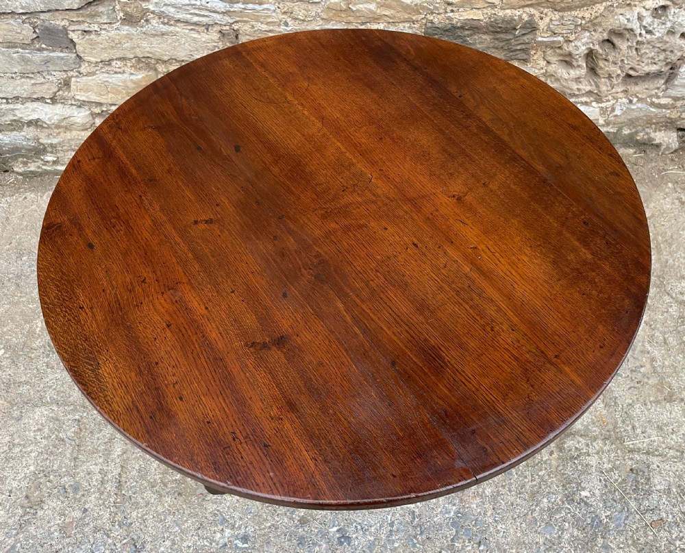 Antique Oak Cricket Table View XIX