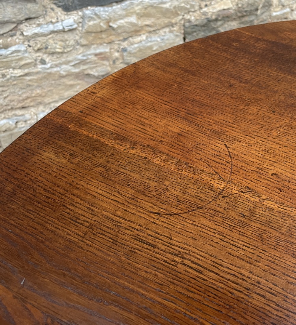 Antique Oak Cricket Table View XX