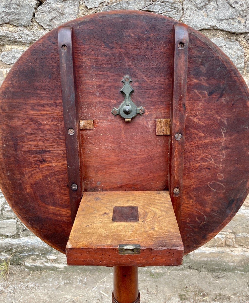 Georgian Mahogany Tilt Top Wine Table View IX