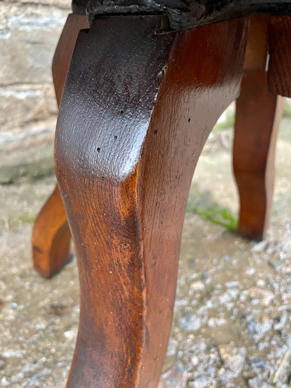 Antique Oak Swivel Desk Chair View XVII