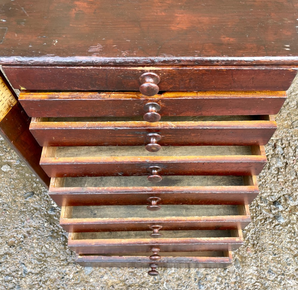 Antique Wellington Style Workshop Drawers View X