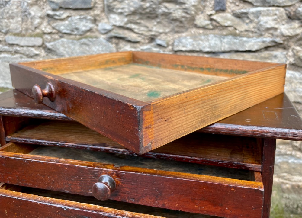 Antique Wellington Style Workshop Drawers View XX