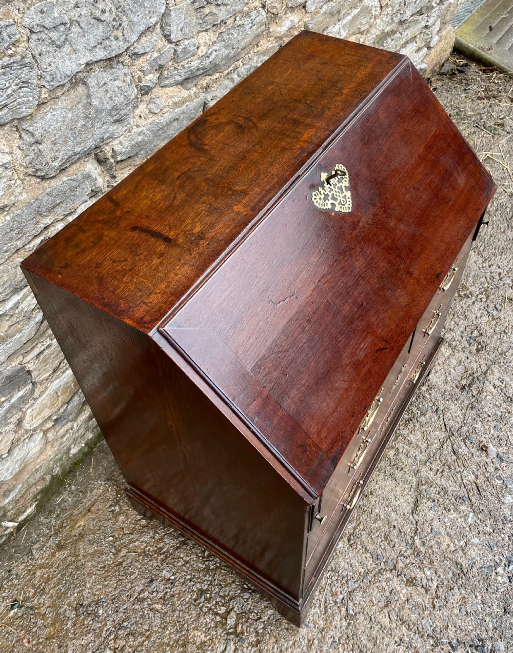 Small Georgian Oak Bureau View VI