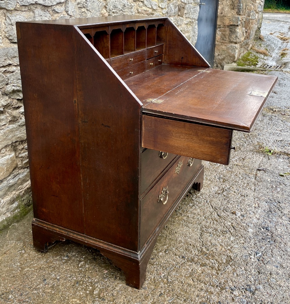 Small Georgian Oak Bureau View XI