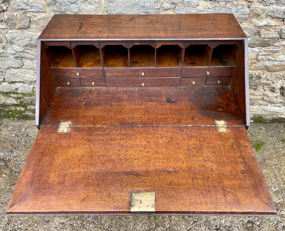 Small Georgian Oak Bureau View XIX