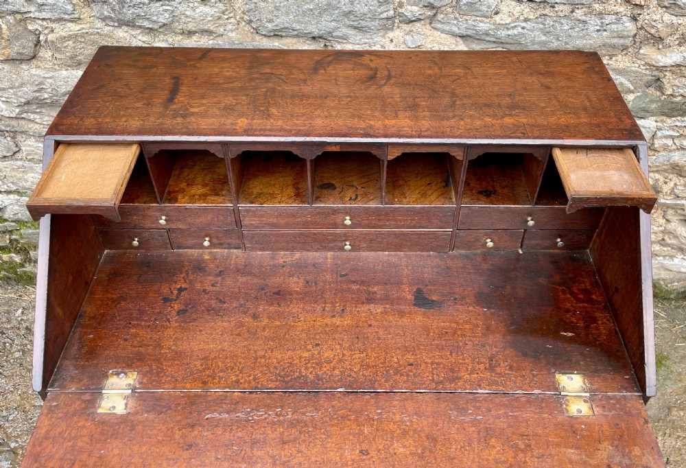 Small Georgian Oak Bureau View XXI