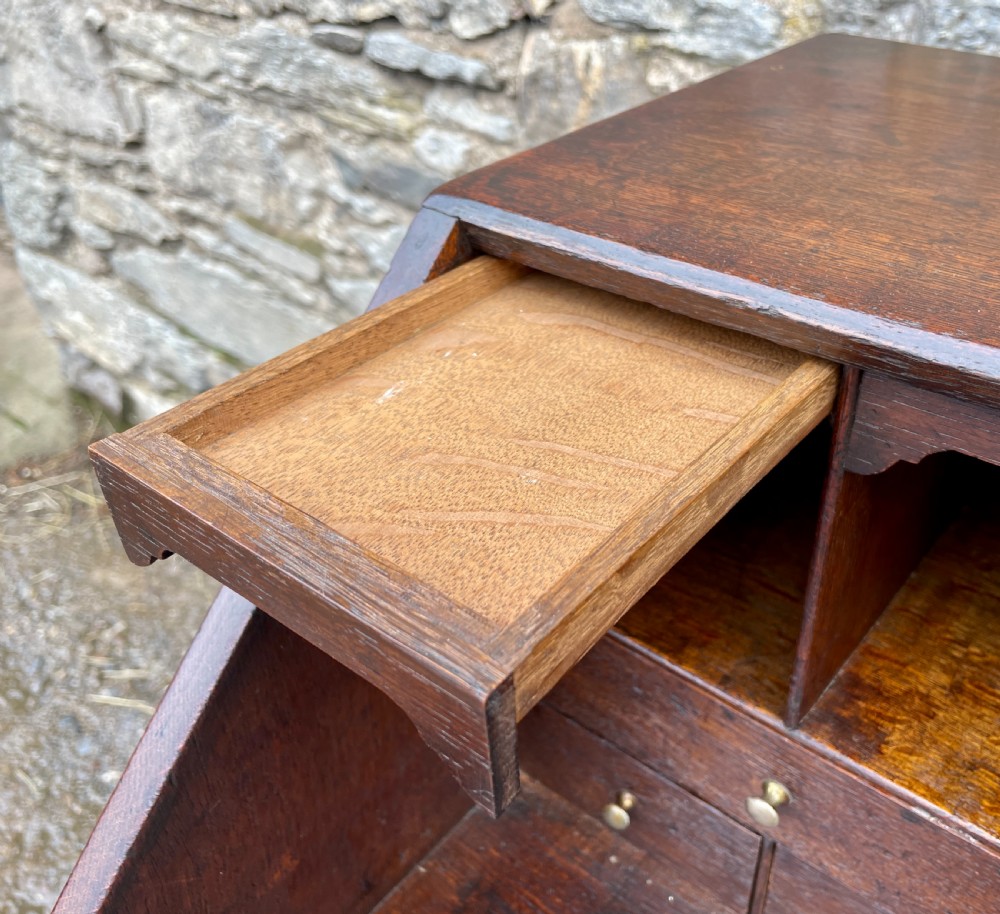 Small Georgian Oak Bureau View XXII