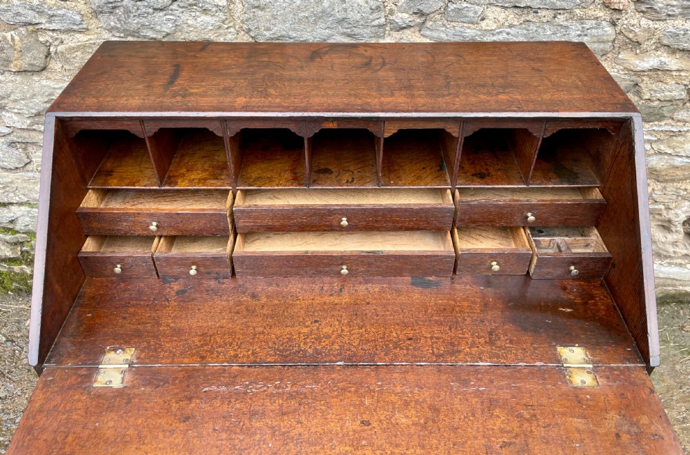 Small Georgian Oak Bureau View XXIII