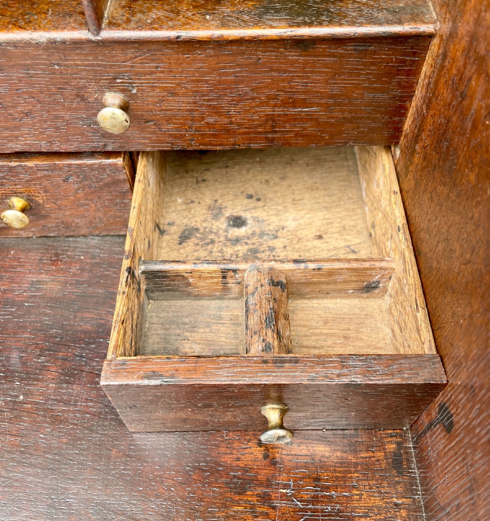 Small Georgian Oak Bureau View XXIV