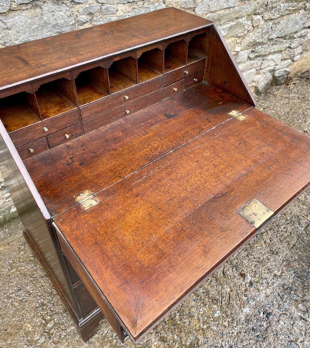 Small Georgian Oak Bureau View XXV