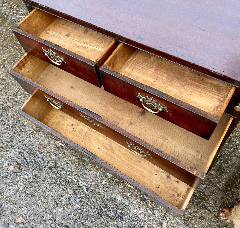Small Georgian Oak Bureau View XXVIII