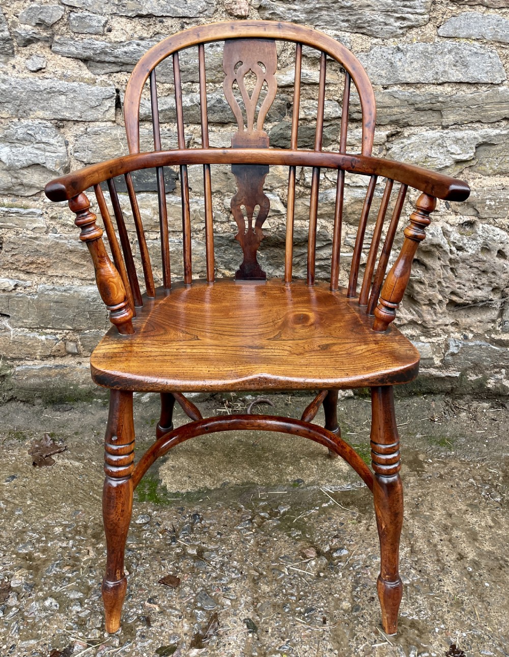 Antique Yew Wood and Elm Windsor Chair View III