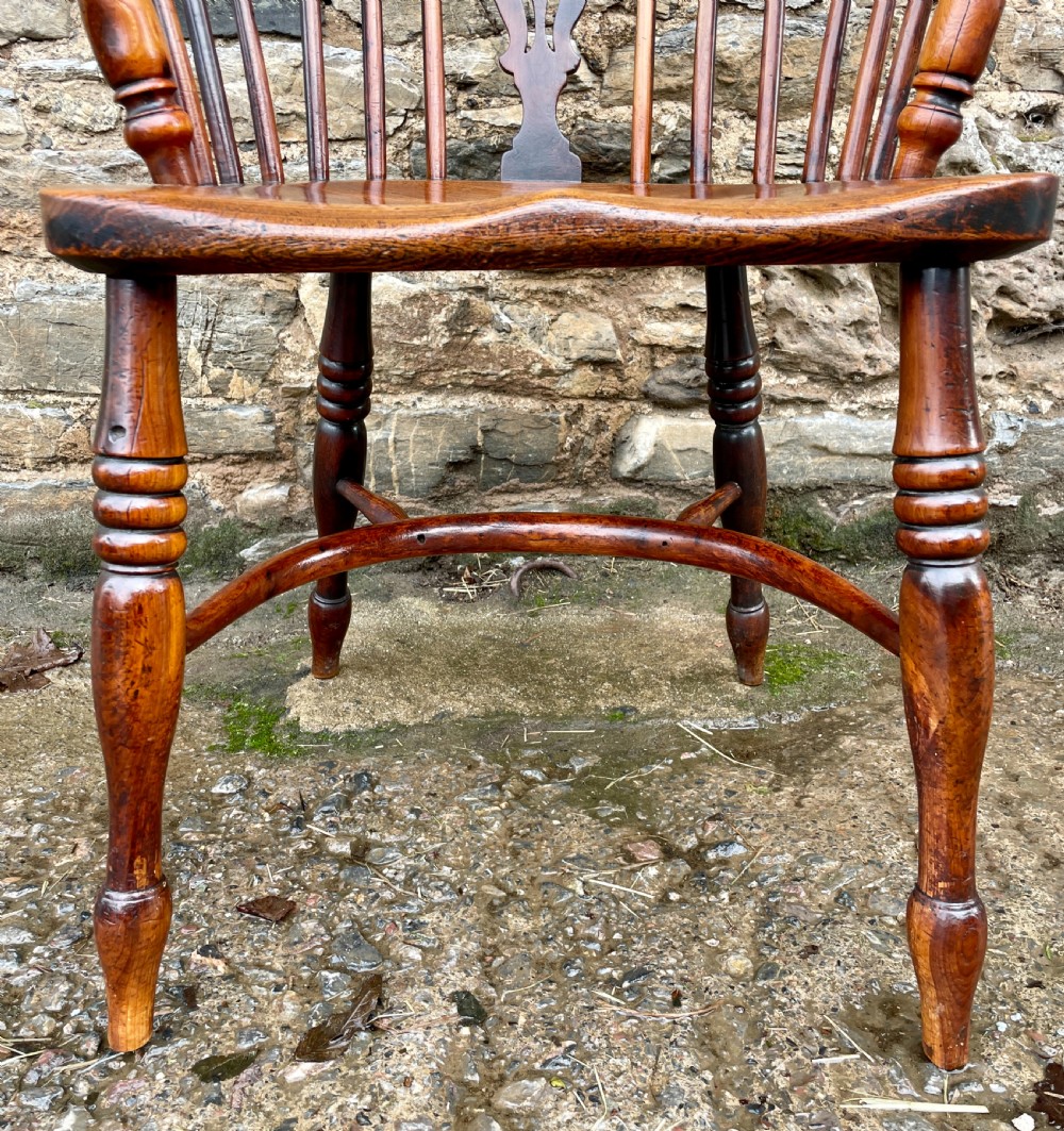 Antique Yew Wood and Elm Windsor Chair View X