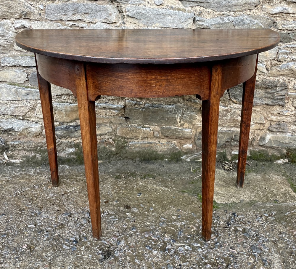 Georgian Oak Demi-Lune Table View II