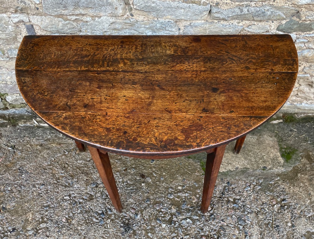 Georgian Oak Demi-Lune Table View IV