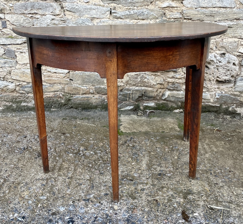 Georgian Oak Demi-Lune Table View VII
