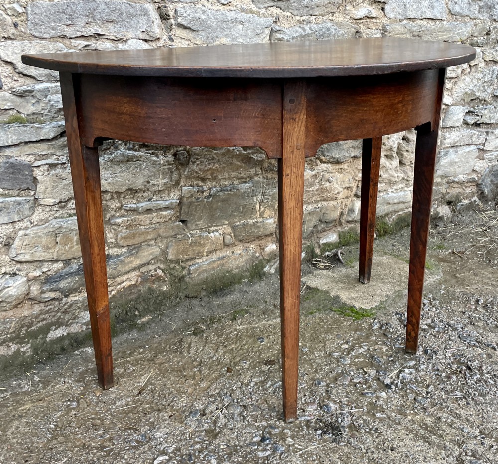 Georgian Oak Demi-Lune Table View IX