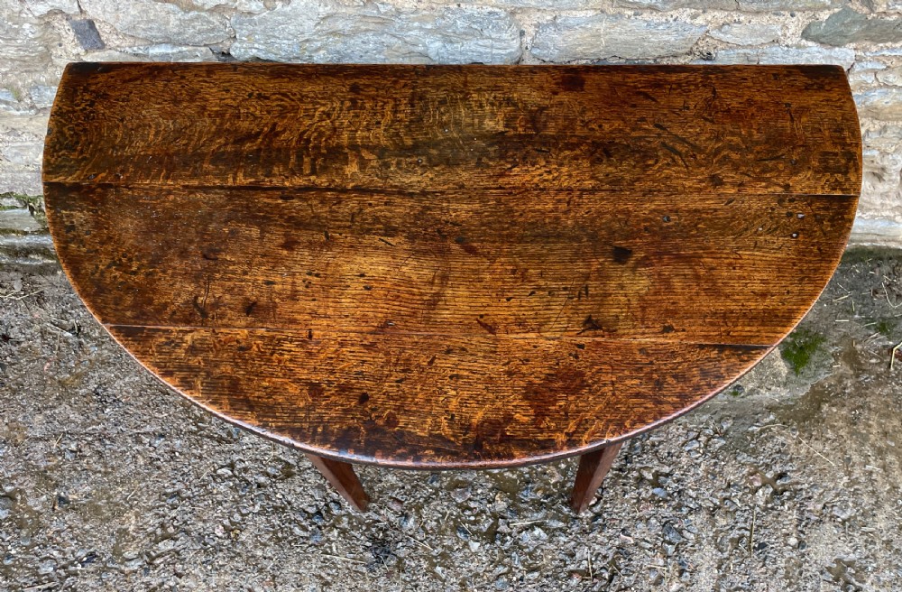 Georgian Oak Demi-Lune Table View XII