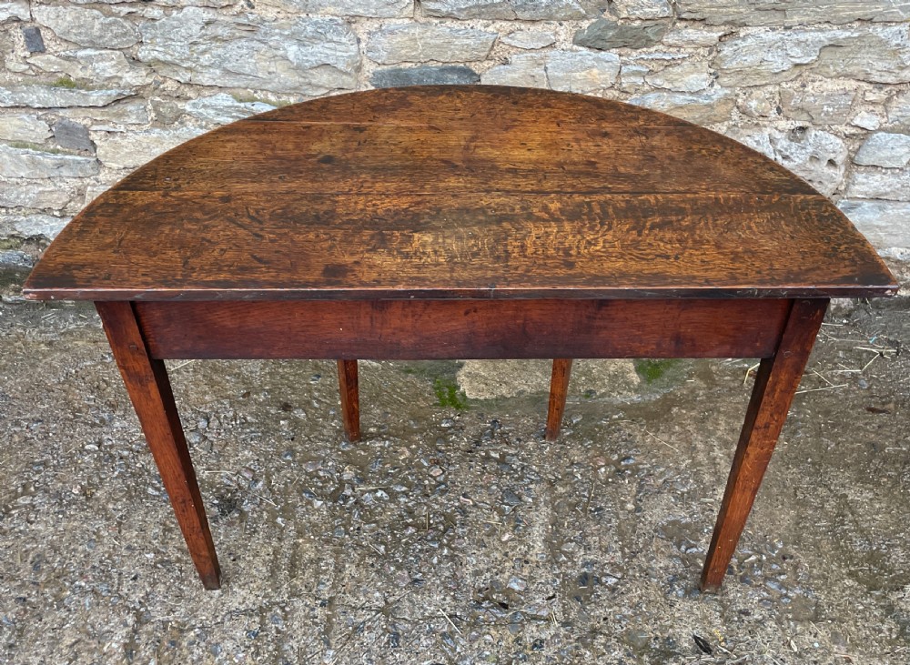 Georgian Oak Demi-Lune Table View XVI