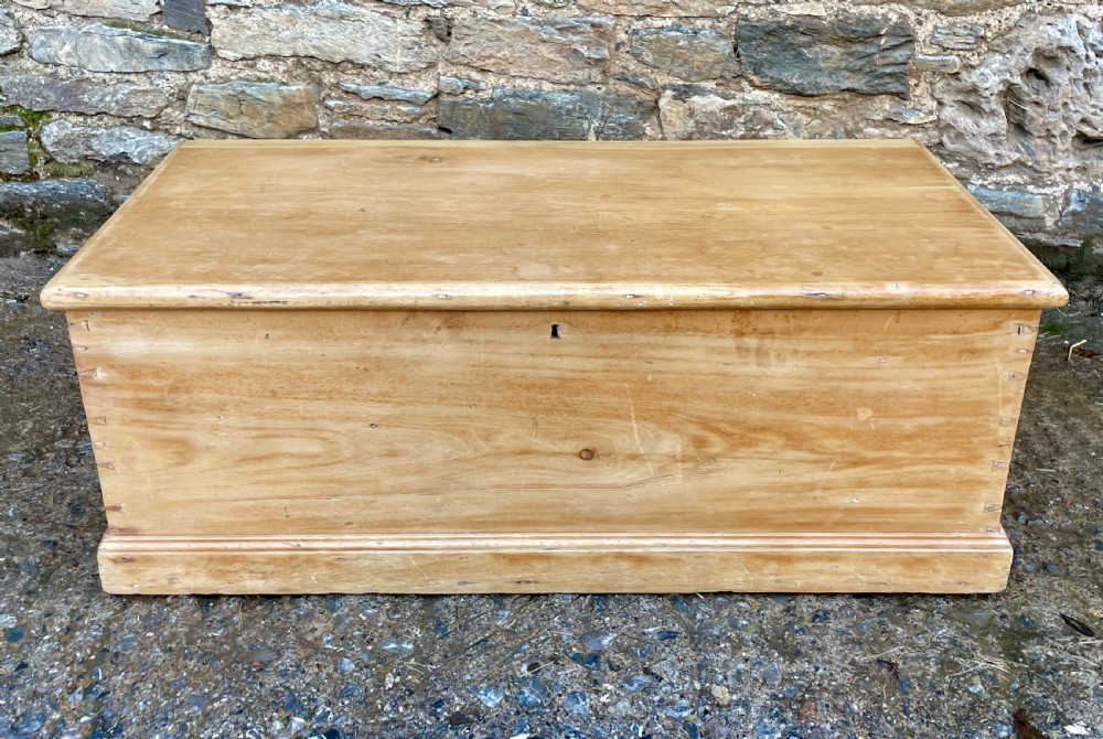 Antique Stripped Pine Blanket Box