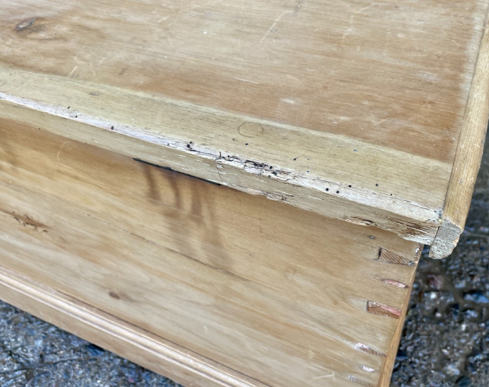 Antique Stripped Pine Blanket Box View III