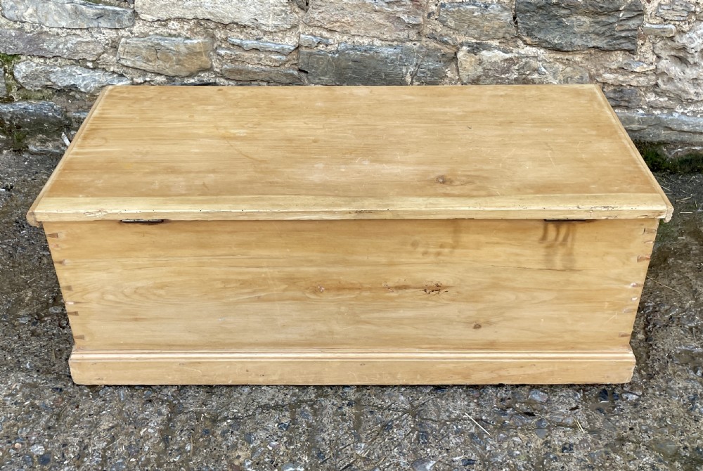 Antique Stripped Pine Blanket Box View IX