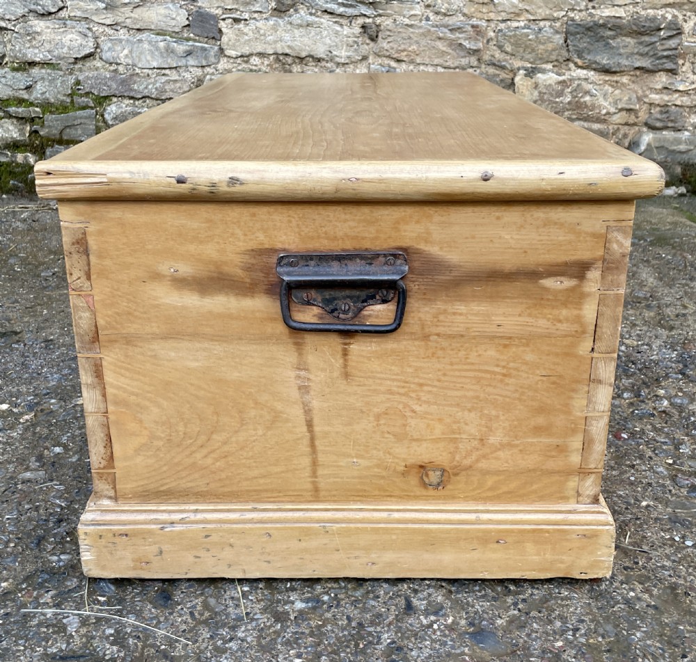 Antique Stripped Pine Blanket Box View XI