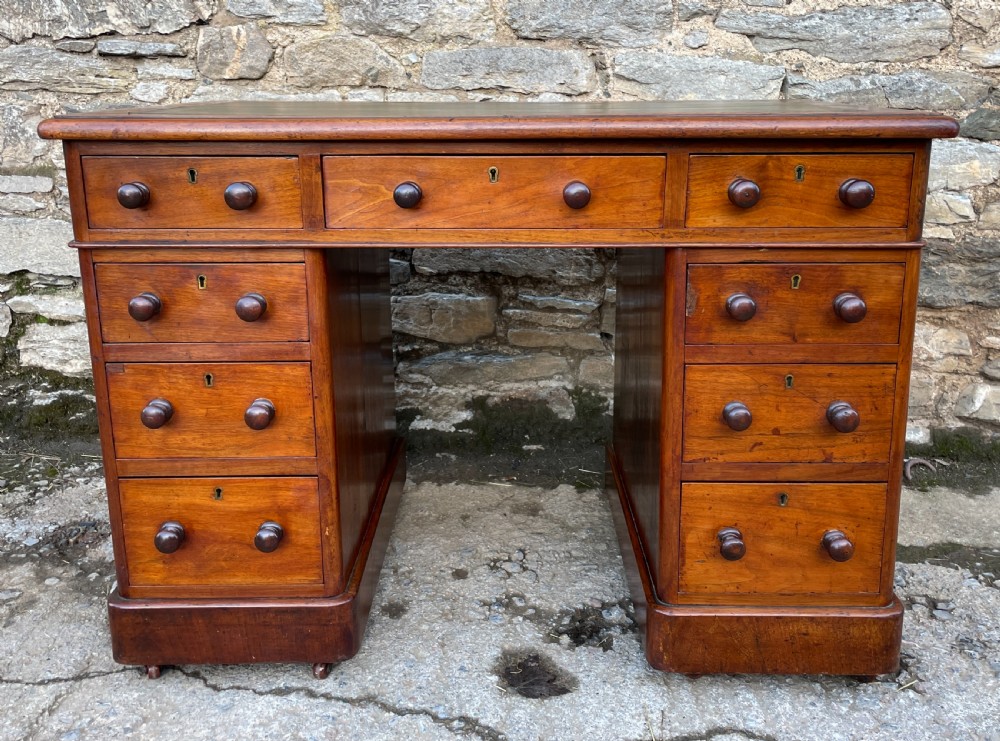 Victorian Mahogany Pedestal Desk View II