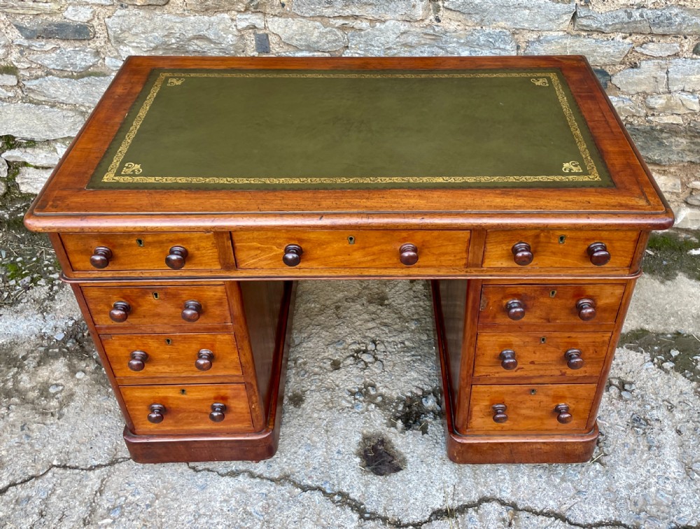 Victorian Mahogany Pedestal Desk View III