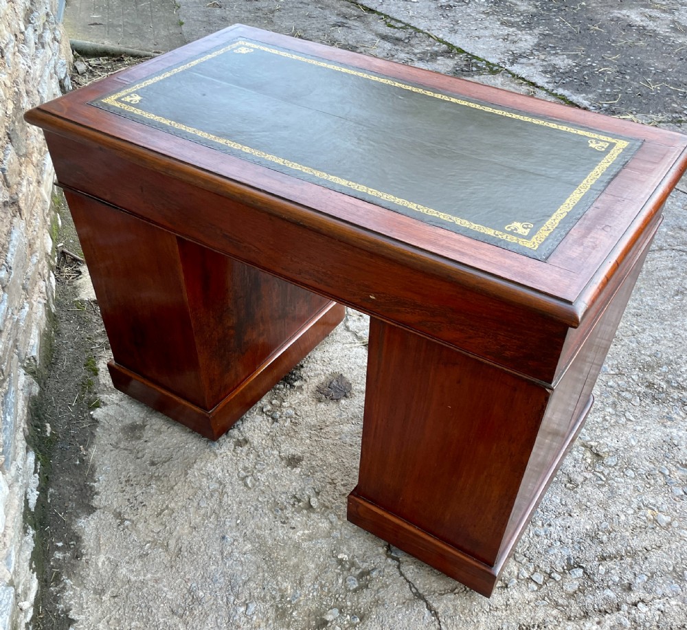 Victorian Mahogany Pedestal Desk View IV