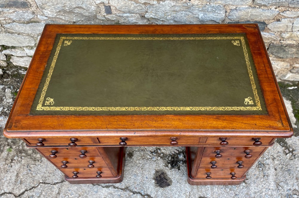Victorian Mahogany Pedestal Desk View VII