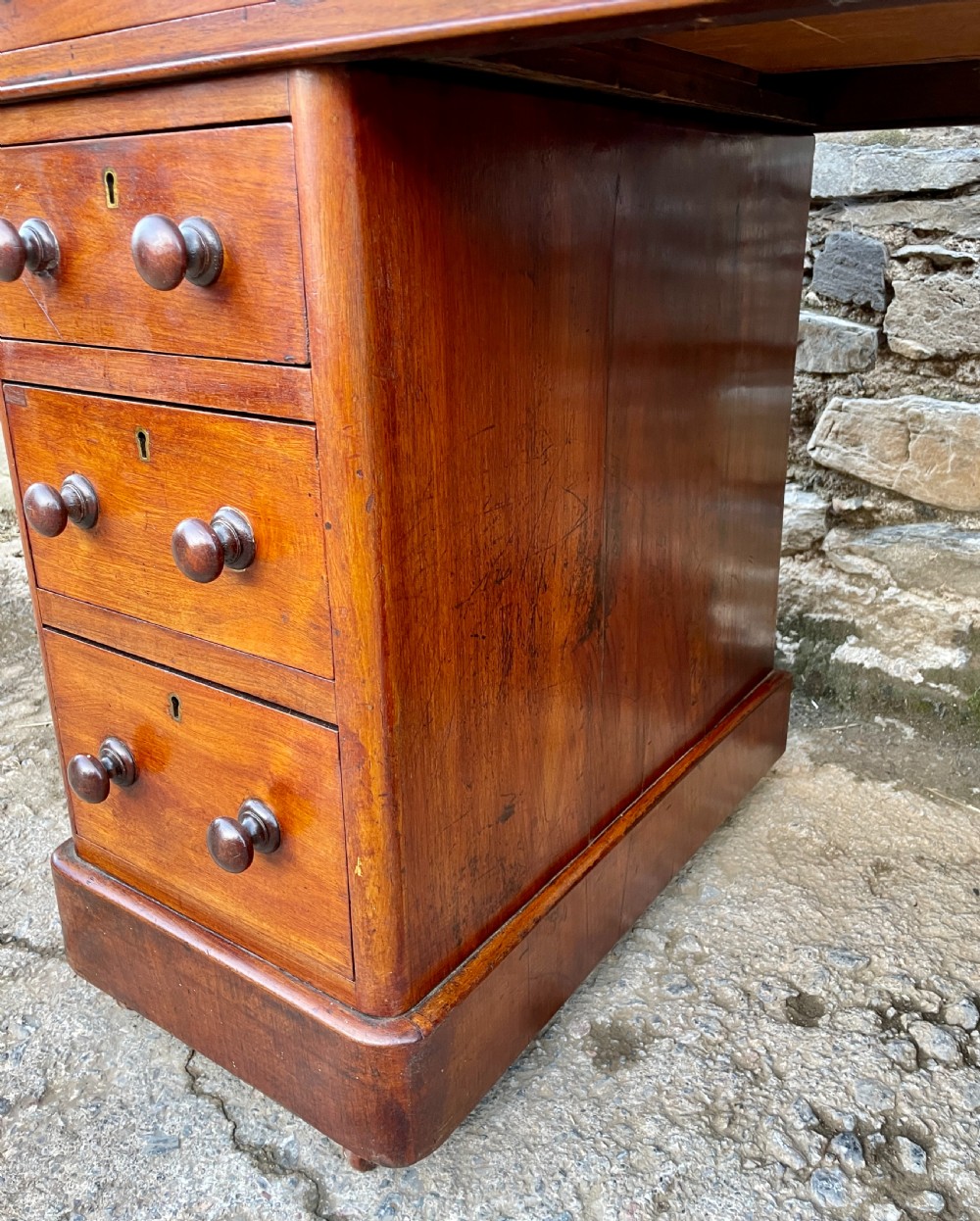Victorian Mahogany Pedestal Desk View VIII