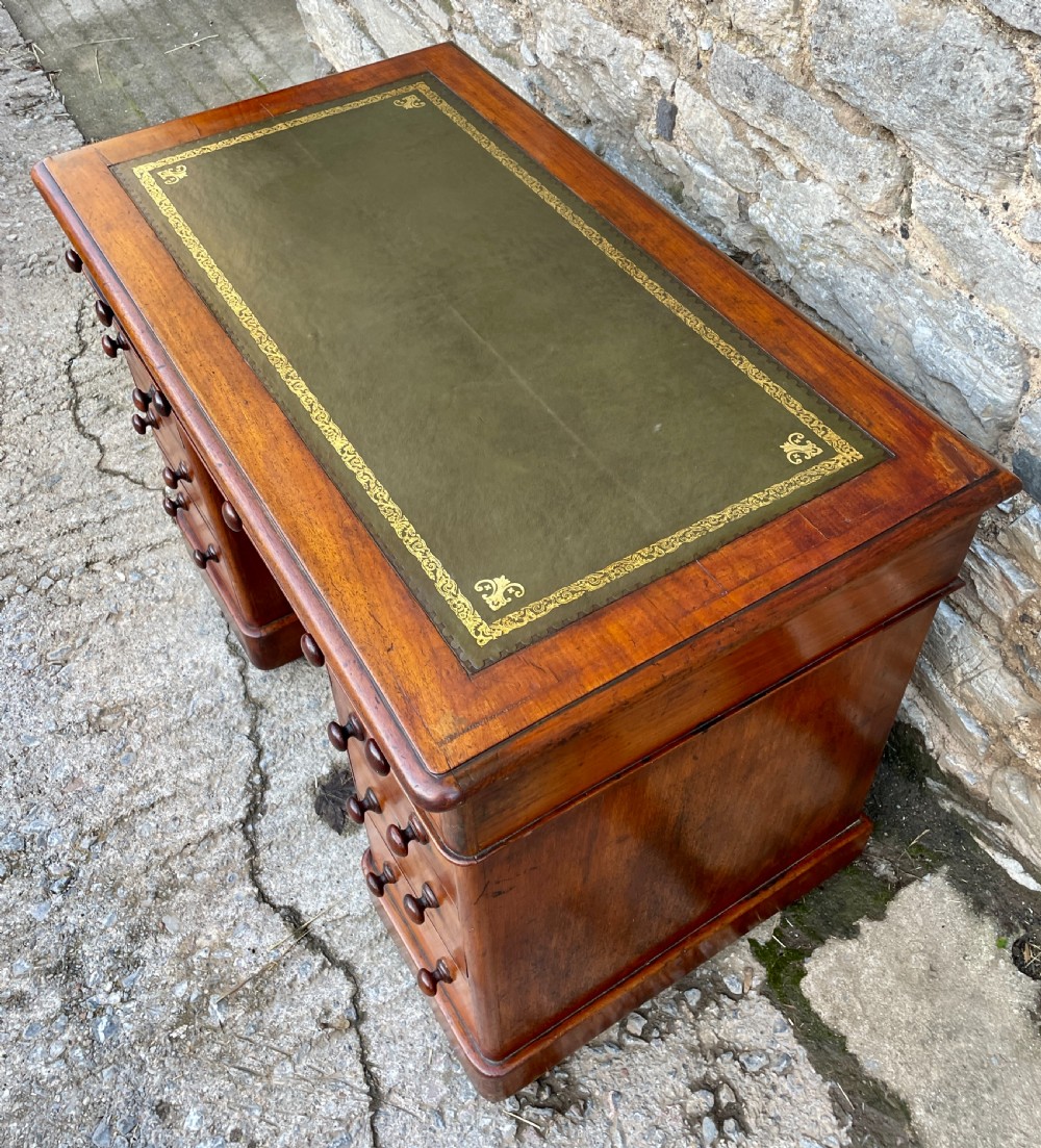 Victorian Mahogany Pedestal Desk View IX