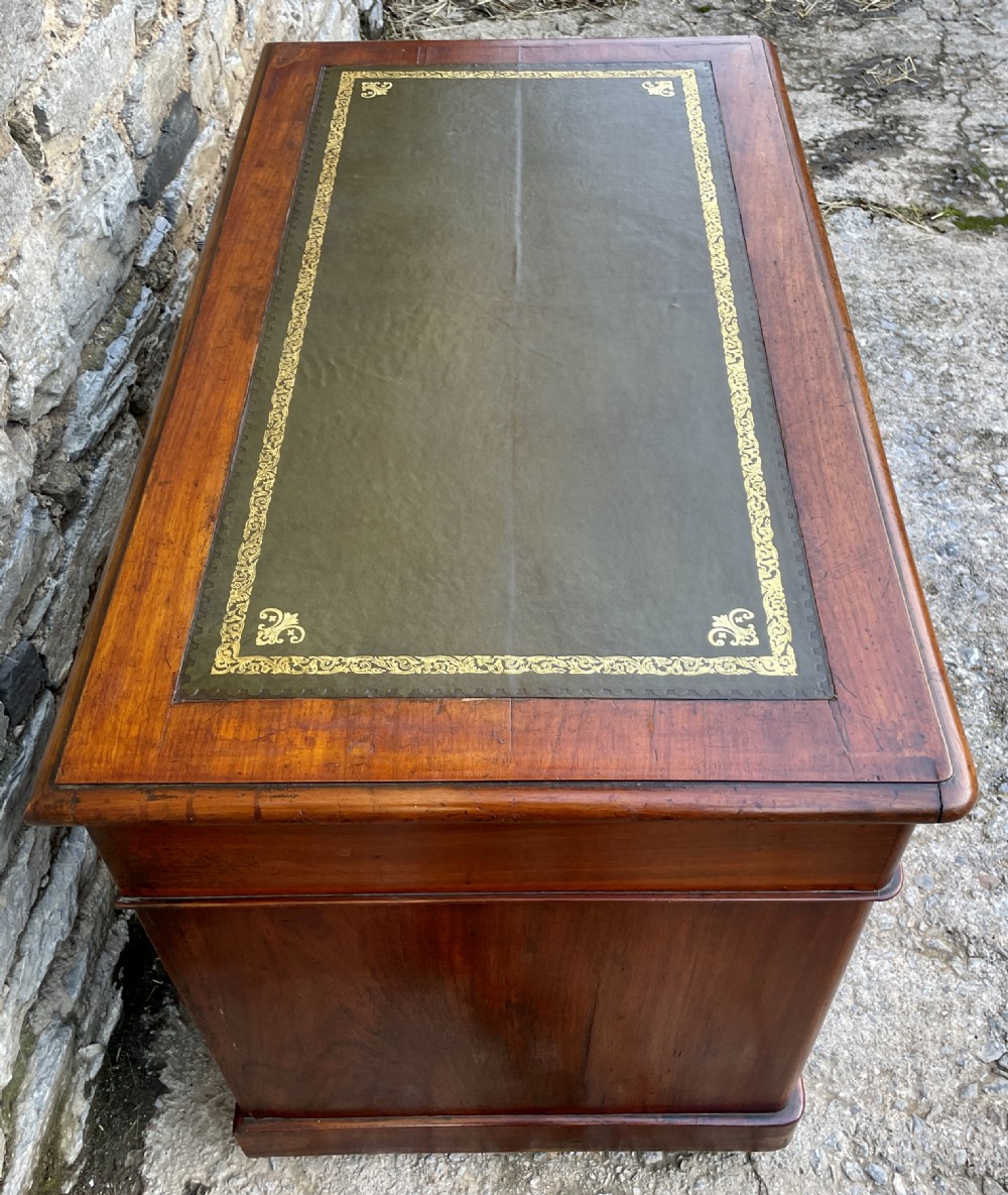 Victorian Mahogany Pedestal Desk View XV