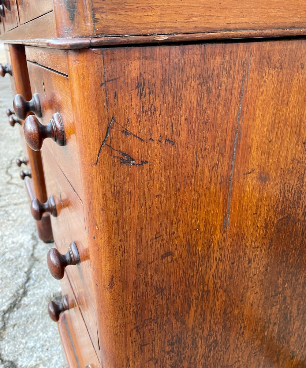 Victorian Mahogany Pedestal Desk View XXI