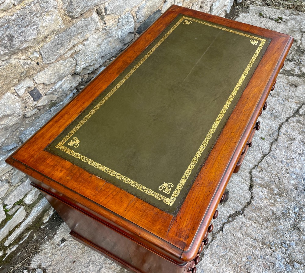 Victorian Mahogany Pedestal Desk View XXII