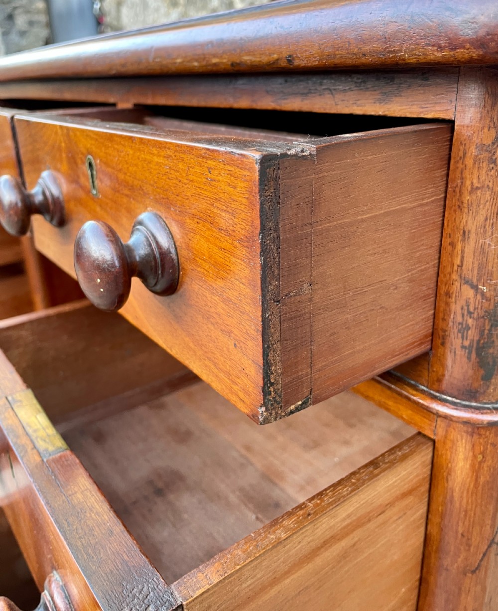 Victorian Mahogany Pedestal Desk View XXVI