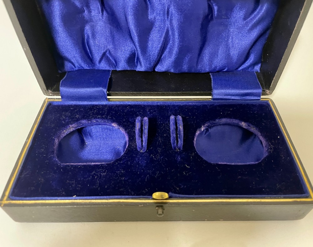 Antique Glass Salts and Silver Spoons in Box View VIII