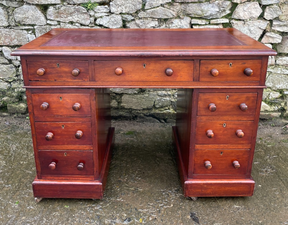 Victorian Mahogany Pedestal Desk