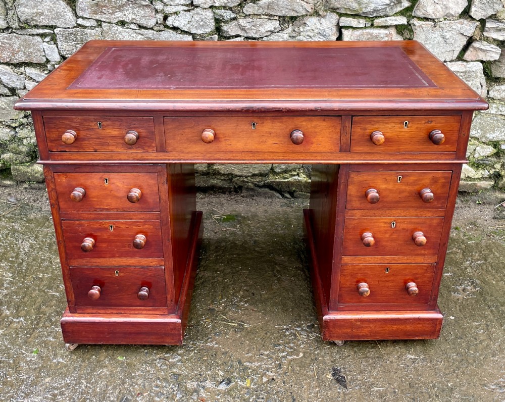 Victorian Mahogany Pedestal Desk View II
