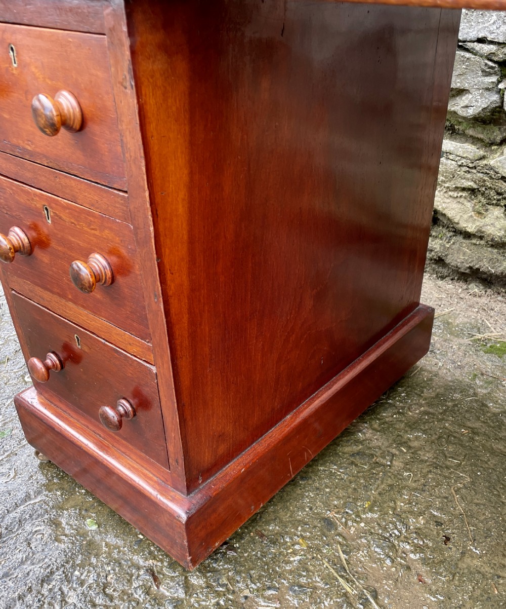 Victorian Mahogany Pedestal Desk View V