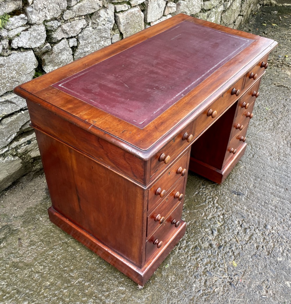 Victorian Mahogany Pedestal Desk View VIII