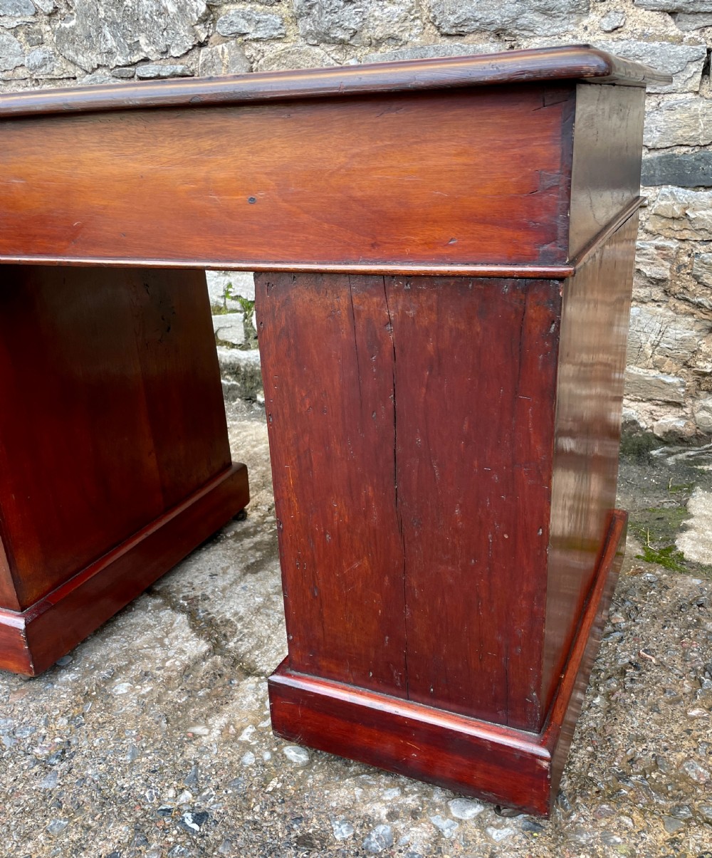 Victorian Mahogany Pedestal Desk View XII