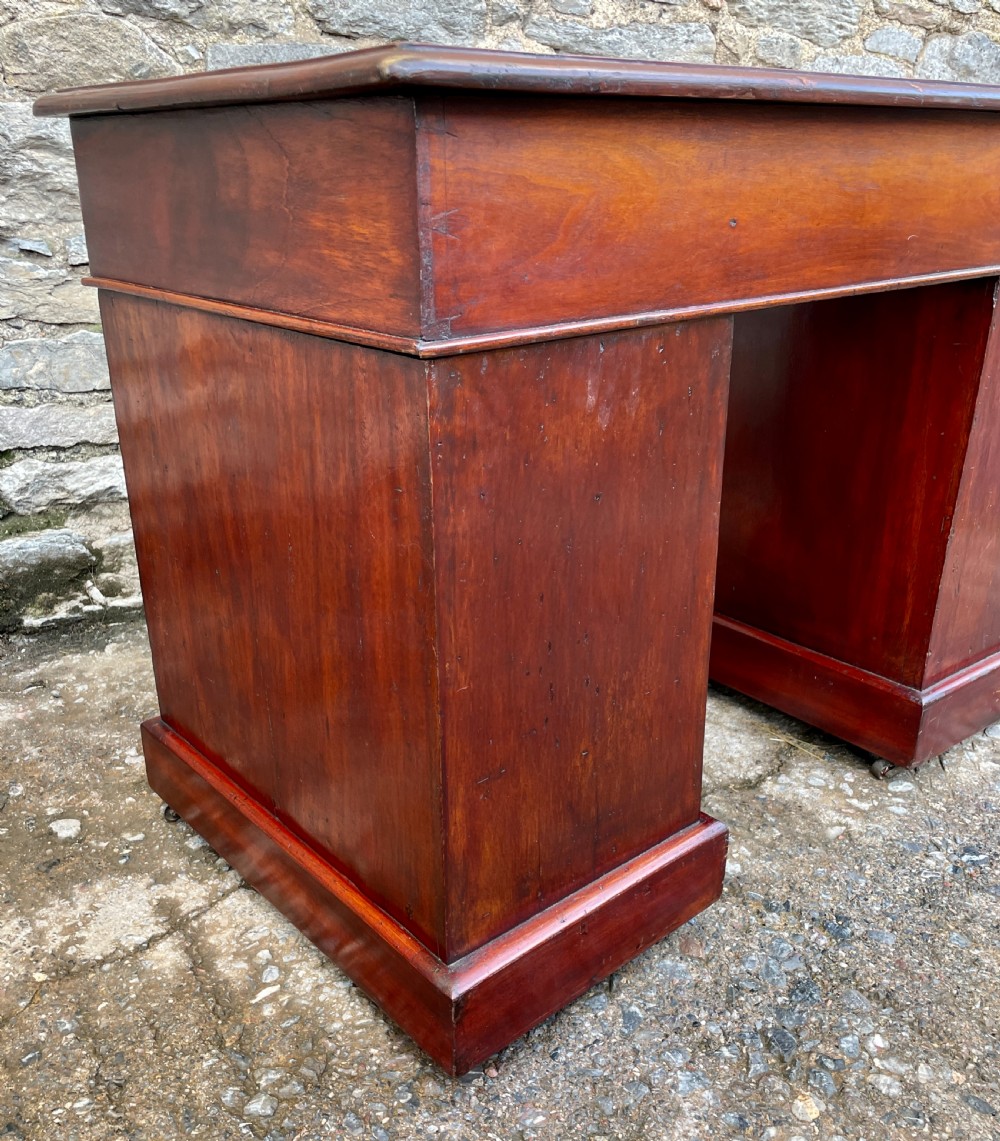 Victorian Mahogany Pedestal Desk View XIII