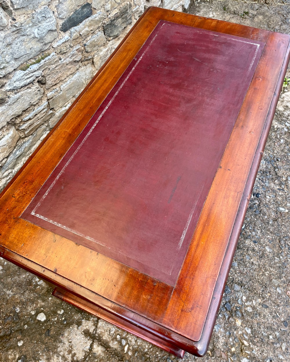 Victorian Mahogany Pedestal Desk View XIV