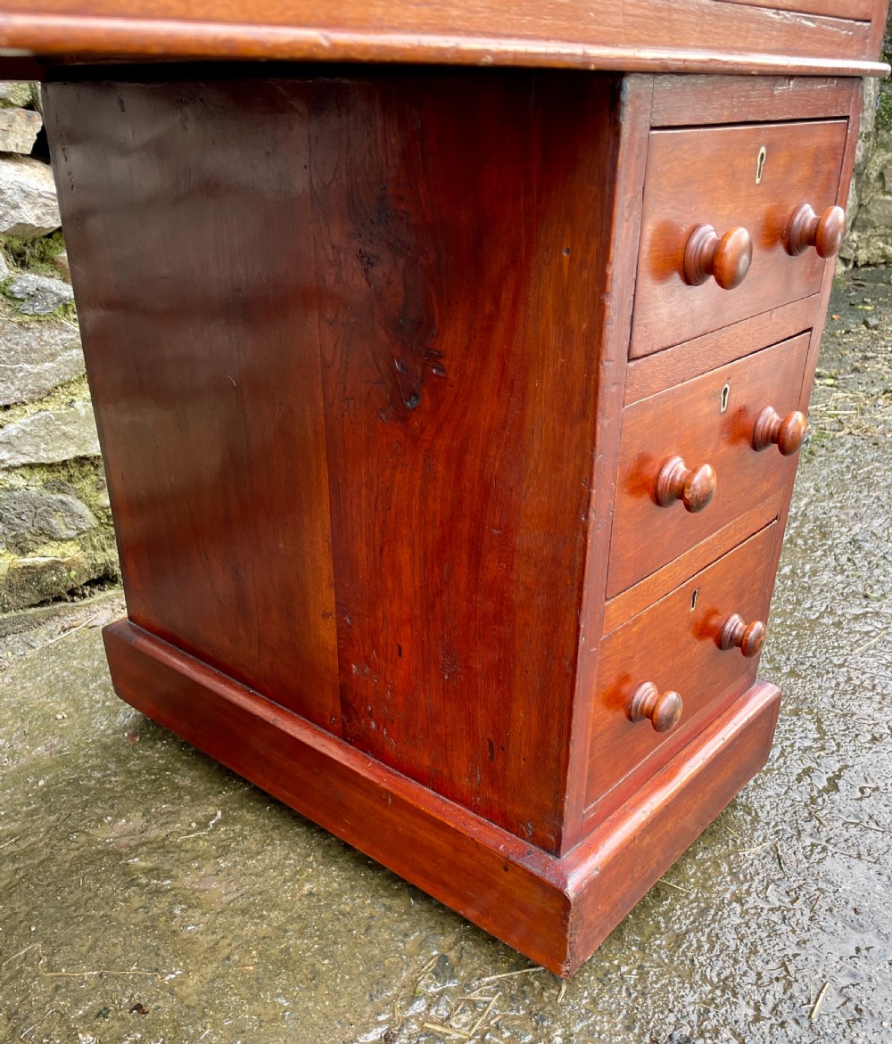 Victorian Mahogany Pedestal Desk View XX
